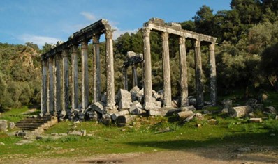 Ege Bölgesi ve Muğla Turistik Alanlar Haritası